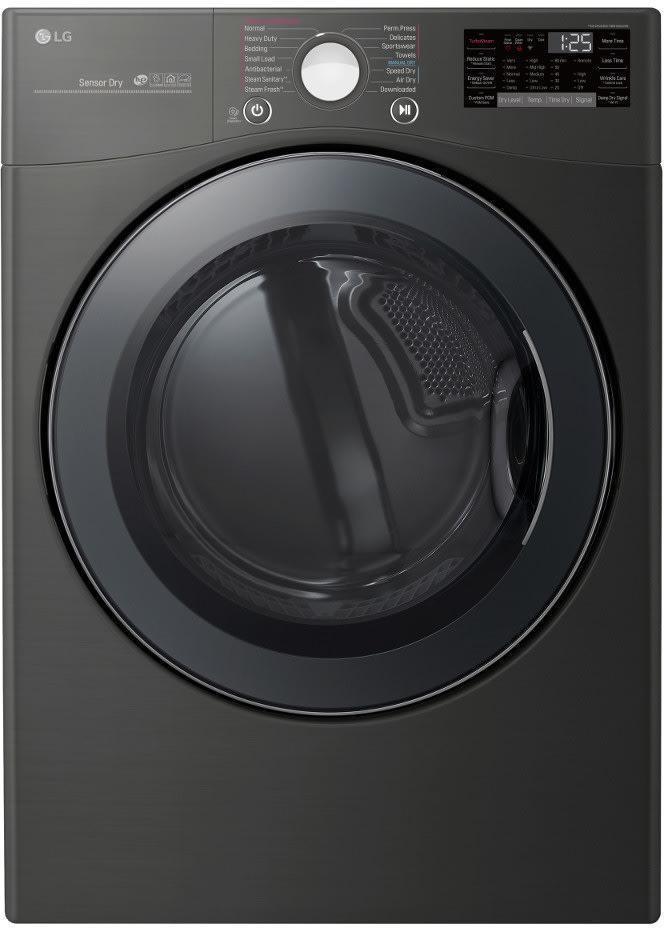 LG - 7.4 cu. Ft  Gas Dryer in Black Stainless - DLGX3901B