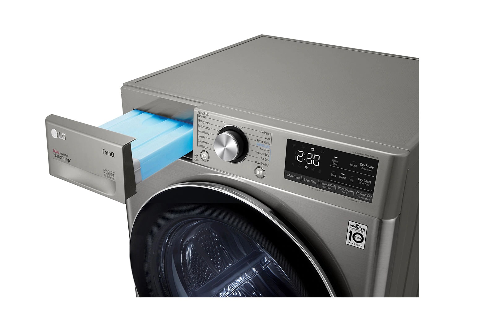 LG - 4.2 cu. Ft  Electric Dryer in Grey - DLHC1455P