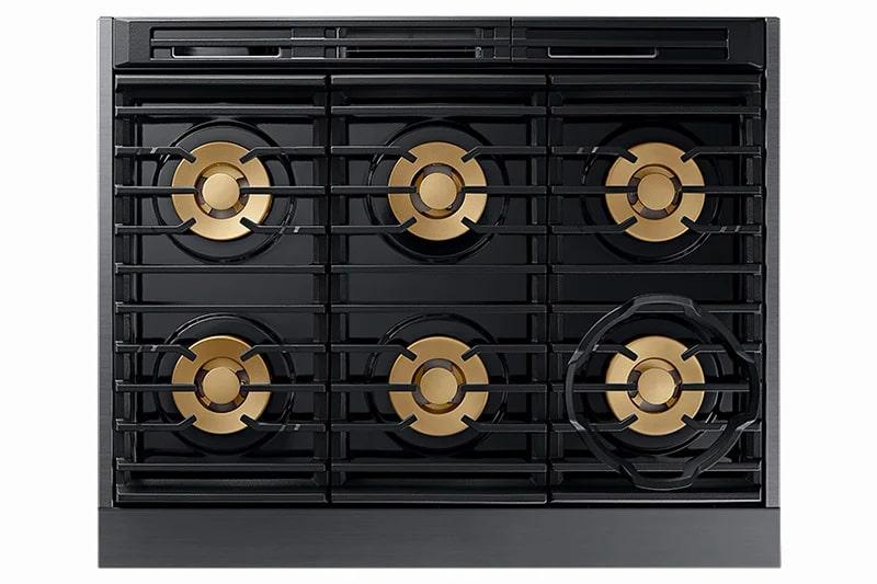 Dacor - 5.4 cu. ft  Gas Range in Black Stainless - DOP36M96GLM