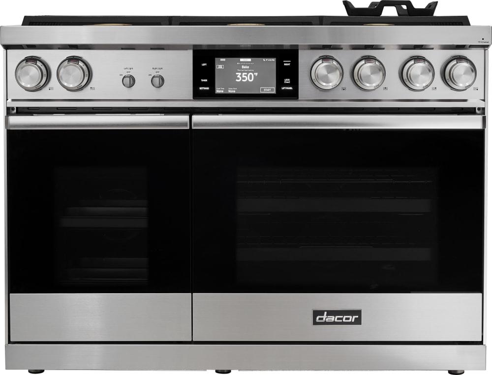 Dacor - 6.6 cu. ft  Dual Fuel Range in Stainless - DOP48M86DLS