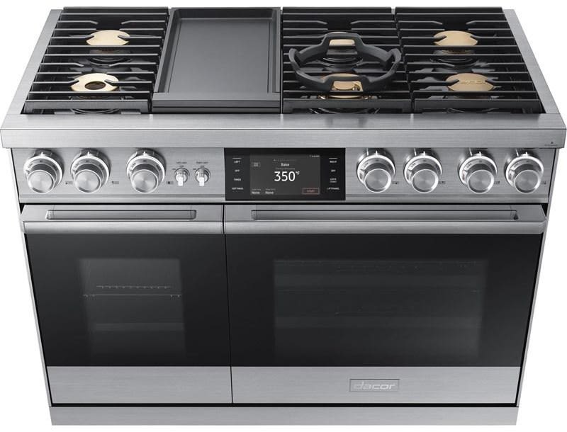 Dacor - 6.6 cu. ft  Dual Fuel Range in Stainless - DOP48M96DPS
