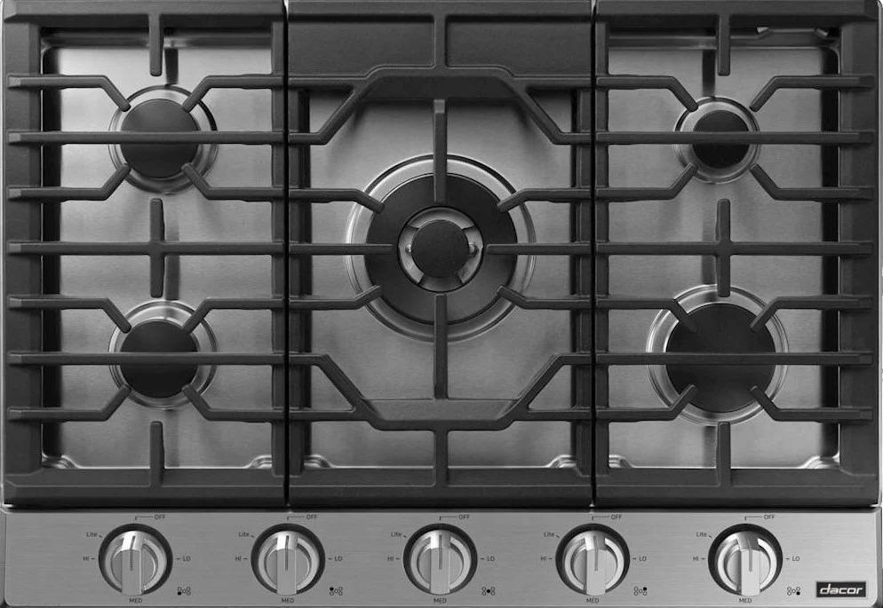 Dacor - 30 inch wide Gas Cooktop in Stainless - DTG30P875NS