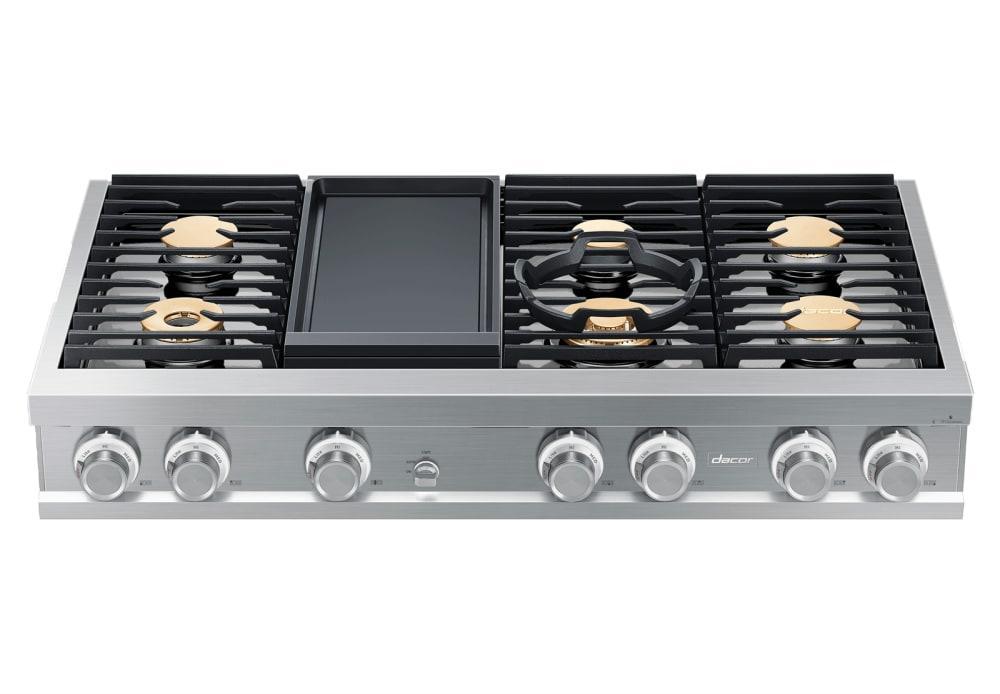 Dacor - 47.875 inch wide Gas Cooktop in Stainless - DTT48M976LS