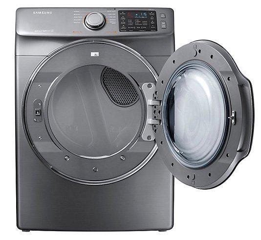 Samsung - 7.5 cu. Ft  Electric Dryer in Platinum - DVE45M5500P