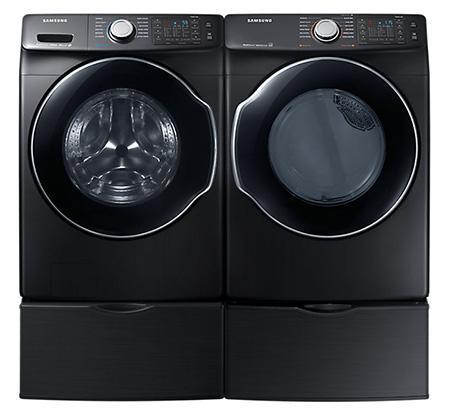 Samsung - 7.5 cu. Ft  Electric Dryer in Black Stainless - DVE45N6300V