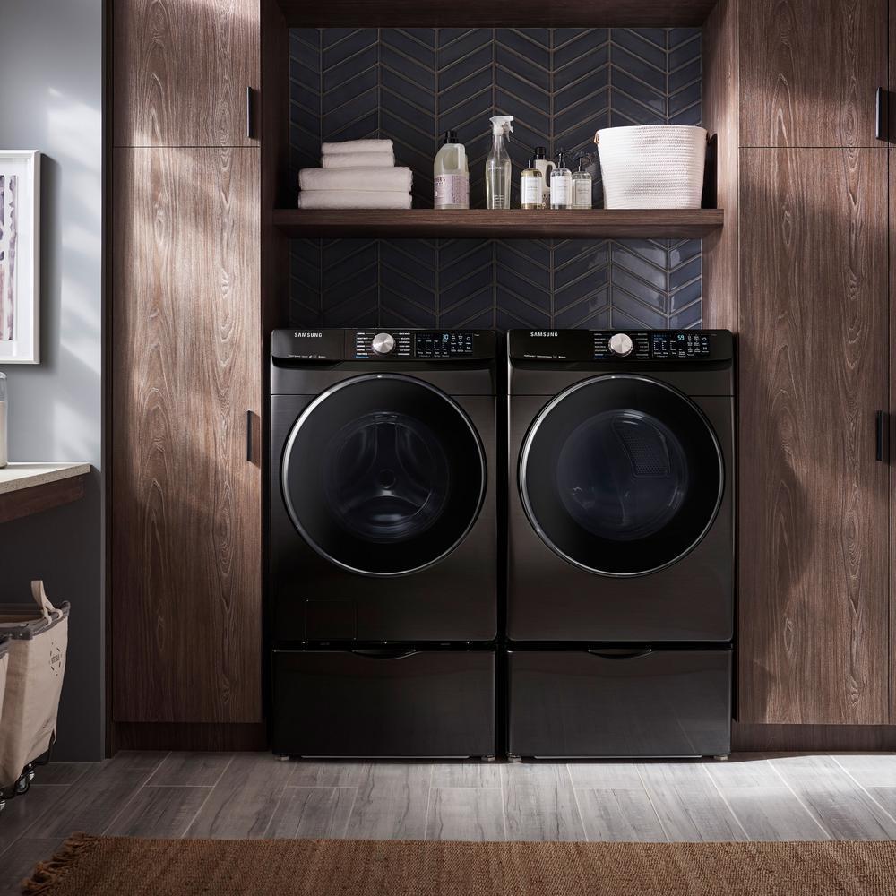 Samsung - 7.5 cu. ft  Electric Dryer in Black Stainless - DVE45R6300V