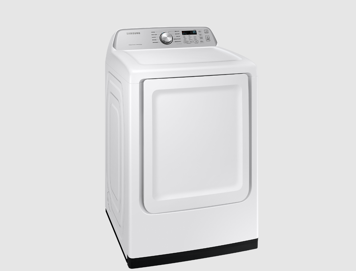 Samsung - 7.4 cu. Ft  Electric Dryer in White - DVE47CG3500WAC