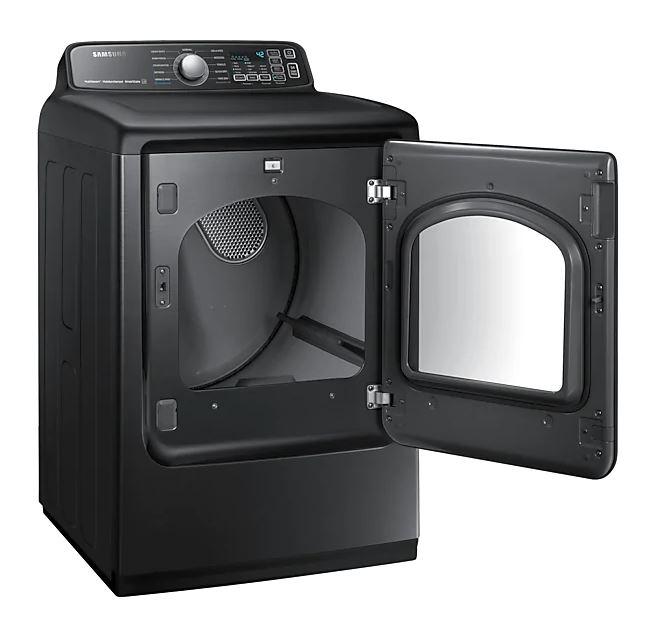 Samsung - 7.4 cu. ft  Electric Dryer in Black Stainless - DVE50T7455V