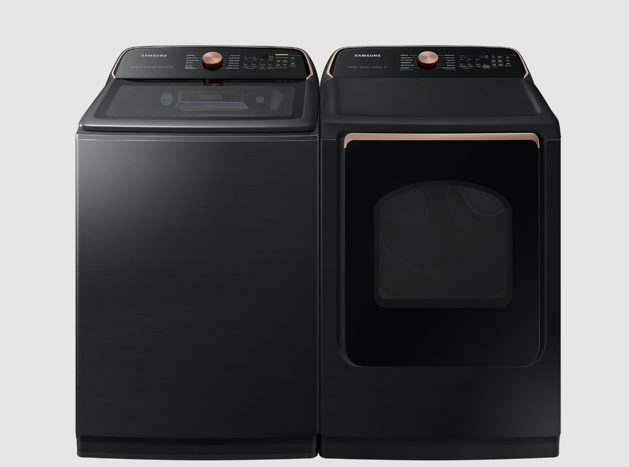 Samsung - 7.4 cu. Ft  Electric Dryer in Black - DVE54CG7550VAC