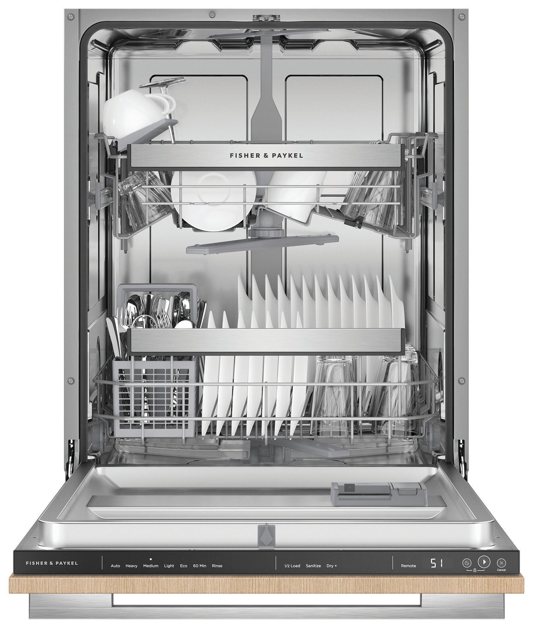Fisher & Paykel - 46 dBA Built In Dishwasher in Panel Ready - DW24UT2I2