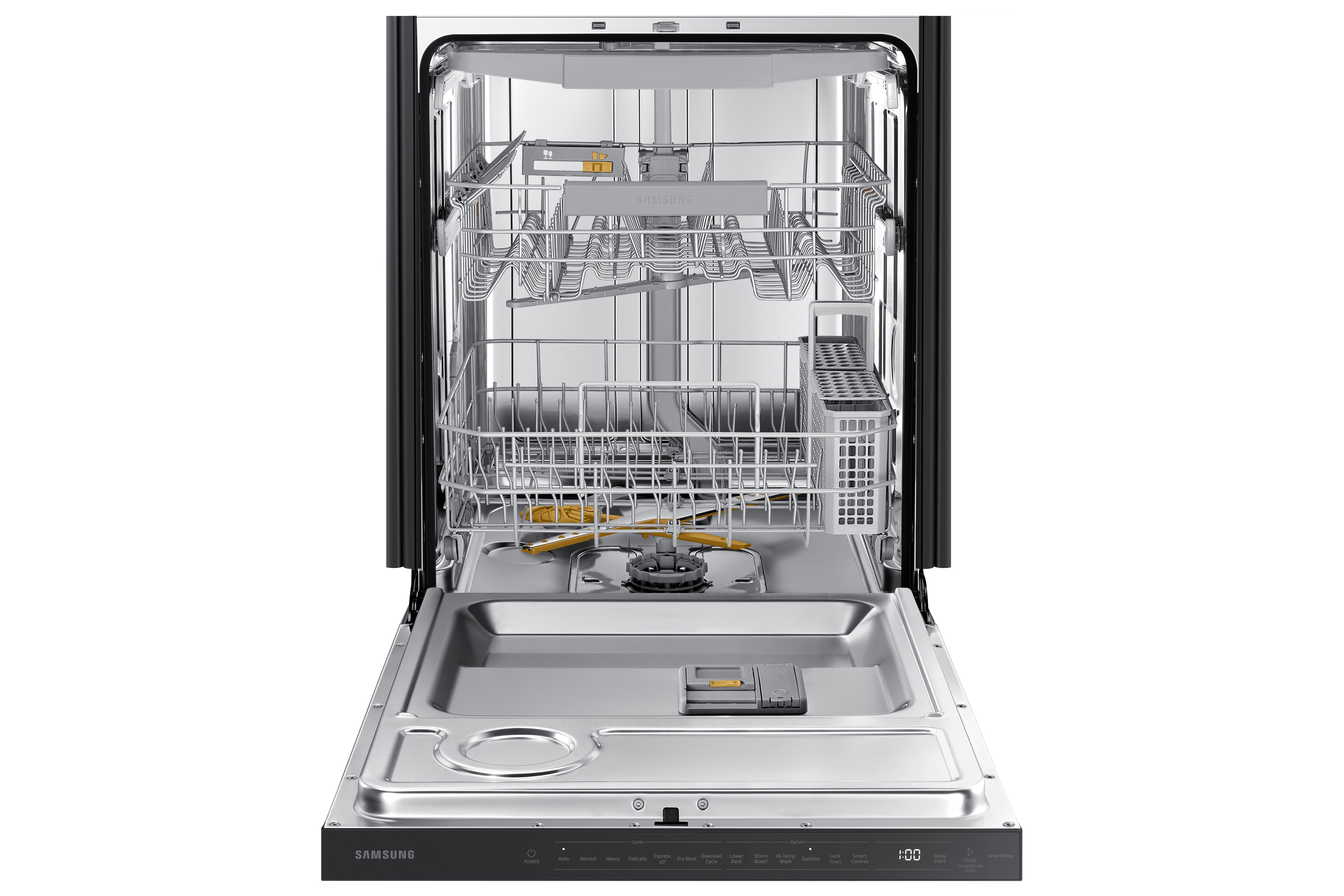 Samsung - 44 dBA Built In Dishwasher in Black Stainless - DW80B6060UG
