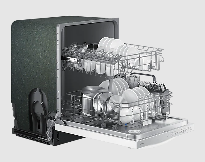 Samsung - 53 dBA Built In Dishwasher in White - DW80CG4021WQAA