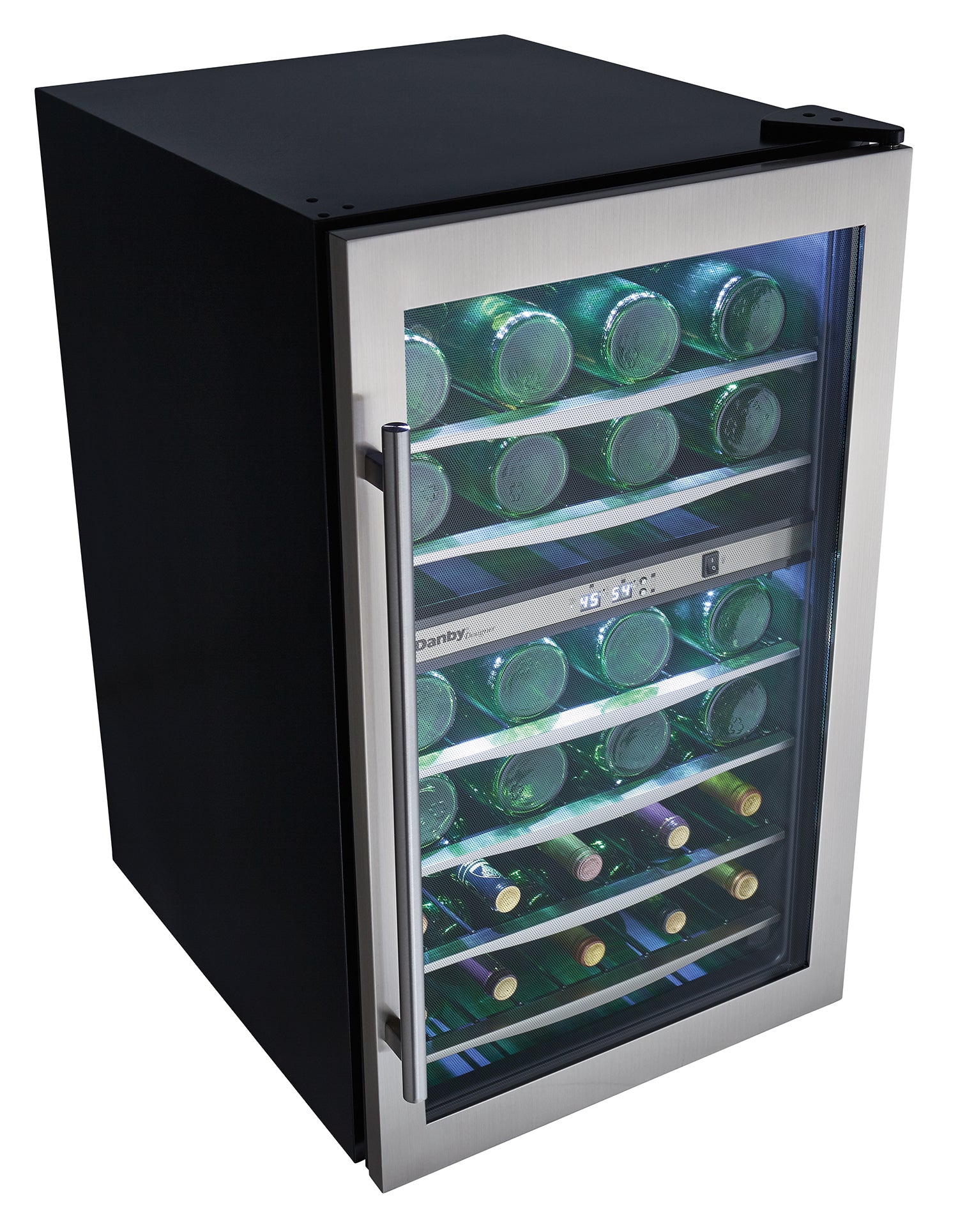 Danby - 19.4 Inch 38 Bottles cu. ft Wine Fridge Refrigerator in Stainless (Open Box) - DWC040A3BSSDD