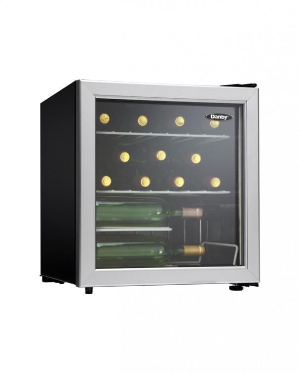 Danby - 17.7 Inch 1.8 cu. ft Wine Fridge Refrigerator in Stainless - DWC172BLPDB