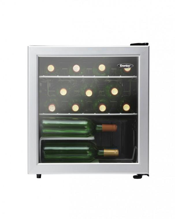 Danby - 17.7 Inch 1.8 cu. ft Wine Fridge Refrigerator in Stainless - DWC172BLPDB