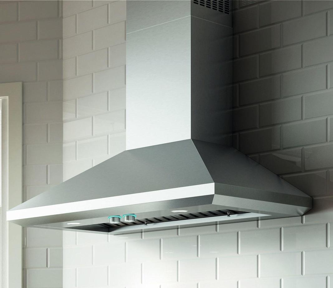 Elica - 36 Inch 1200 CFM Wall Mount and Chimney Range Vent in Stainless - ELN136S2