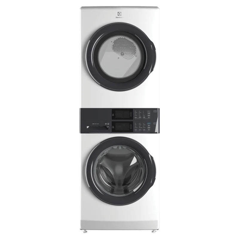 Electrolux - 5.1 cu. Ft  Front Load Washer And 8 cu. Ft Dryer Laundry Tower in White - ELTE730CAW