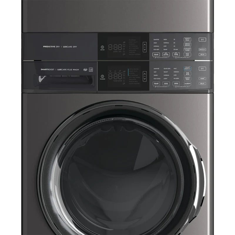 Electrolux - 5.2 cu. Ft  Front Load Washer And 8 cu. Ft Dryer Laundry Tower in Titanium - ELTE760CAT