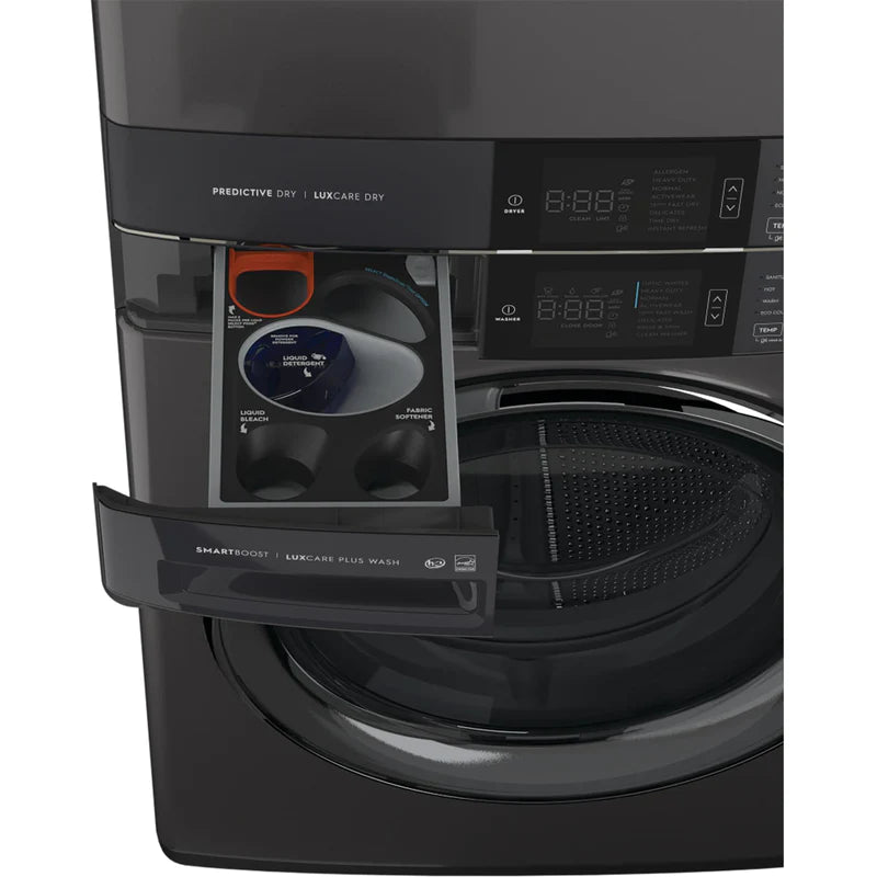 Electrolux - 5.2 cu. Ft  Front Load Washer And 8 cu. Ft Dryer Laundry Tower in Titanium - ELTE760CAT