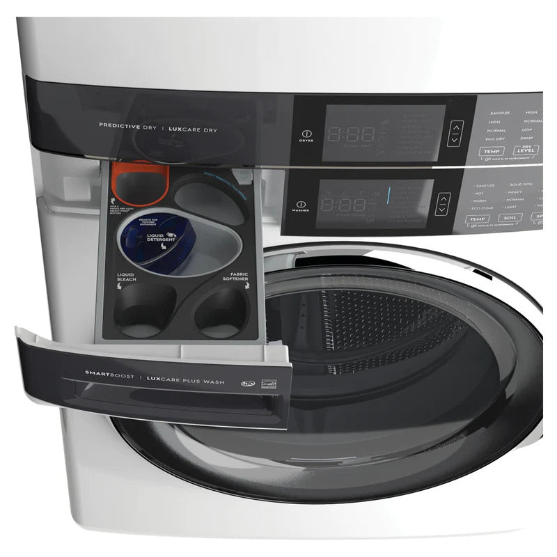 Electrolux - 5.2 cu. Ft  Front Load Washer And 8 cu. Ft Dryer Laundry Tower in White - ELTE760CAW