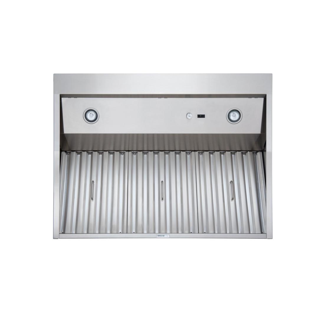 Broan - 36 Inch 1290 CFM Outdoor Range Hood Vent in Stainless - EPD6136SS