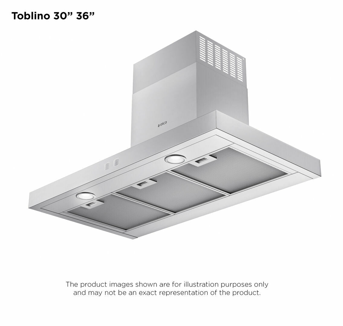 Elica - 24 Inch 400 CFM Wall Mount and Chimney Range Vent in Stainless (Open Box) - ETB436S3