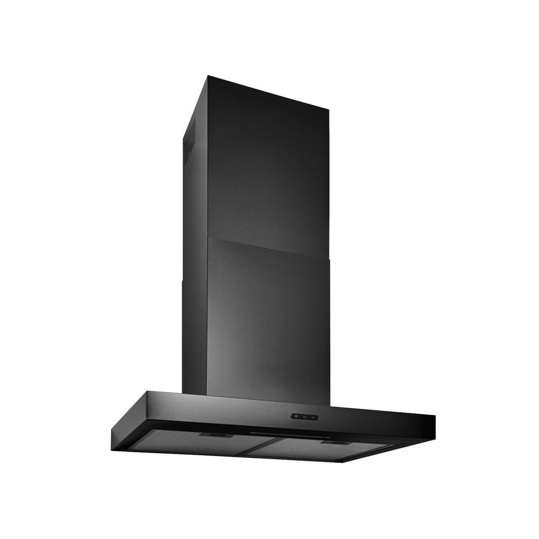 Broan - 36 Inch 460 CFM Wall Mount and Chimney Range Vent in Black Stainless - EW4336BLS