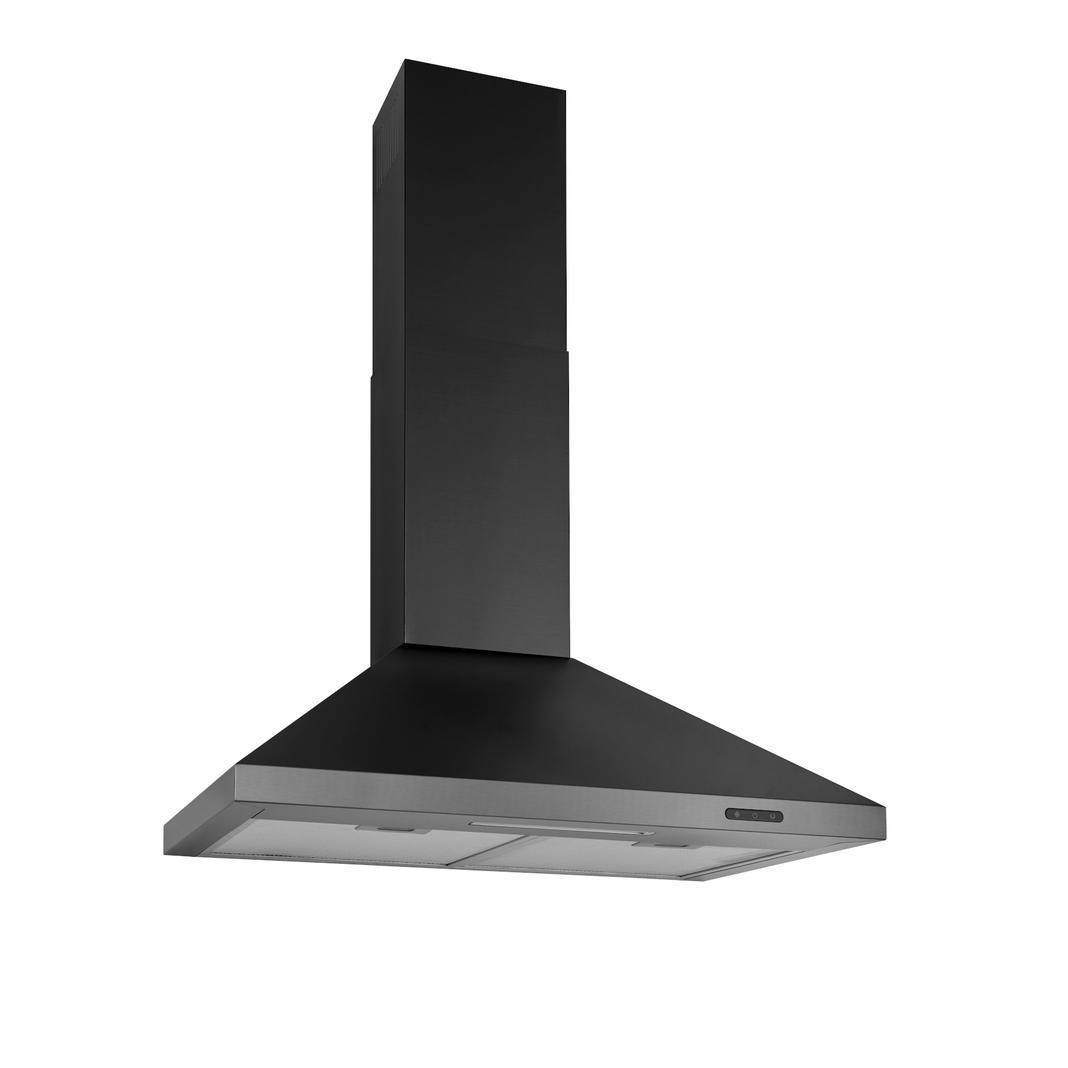 Broan - 36 Inch 460 CFM Wall Mount and Chimney Range Vent in Black Stainless - EW4836BLS
