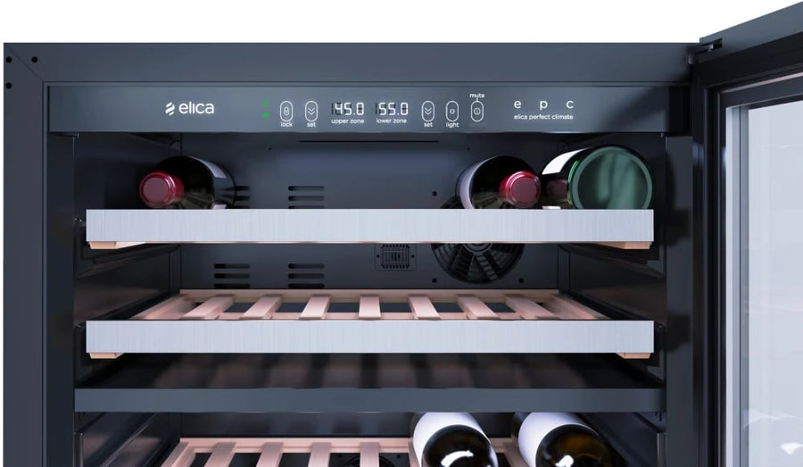 Elica 23.4 Inch 4.8 cu. ft Wine Fridge Refrigerator in Stainless E