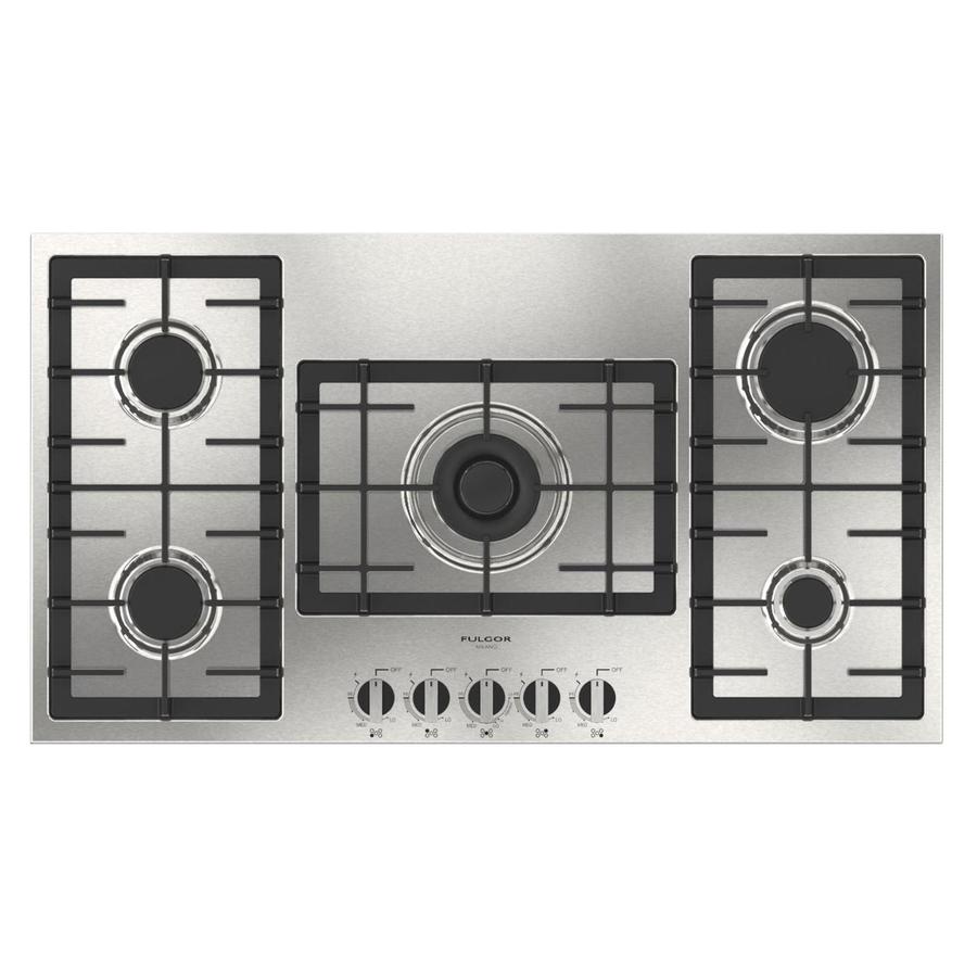 Fulgor Milano - 36 inch wide Gas Cooktop in Stainless - F4GK36S1