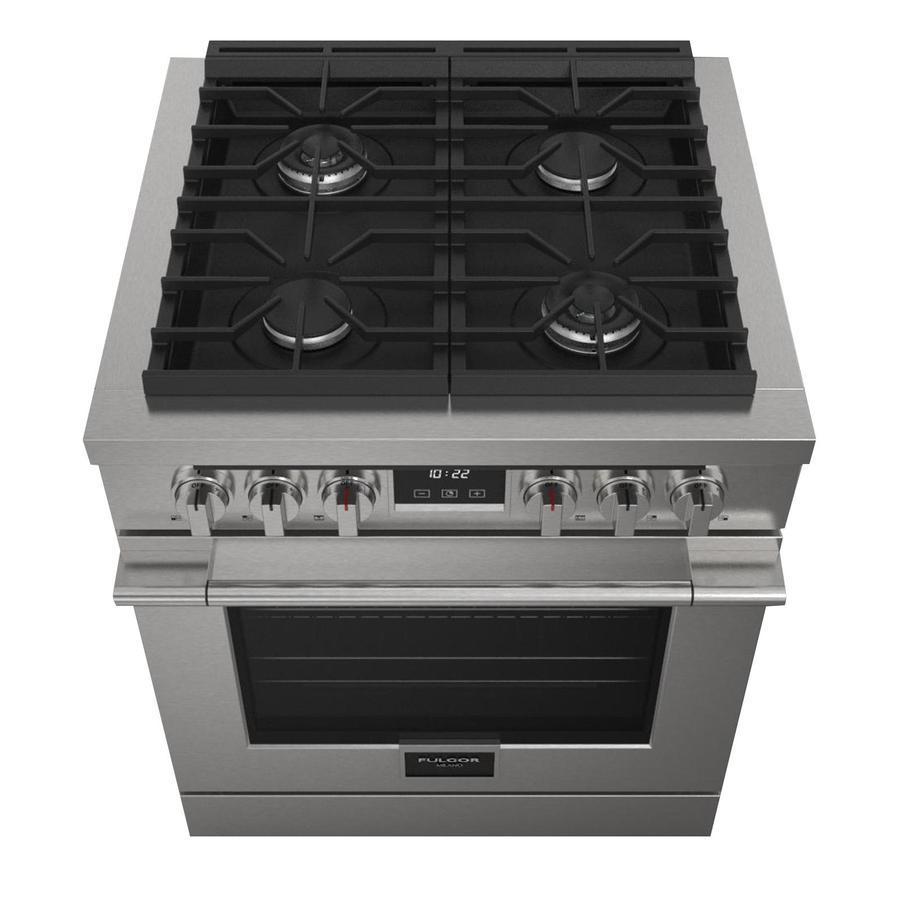 Fulgor Milano - 4.4 cu. ft  Dual Fuel Range in Stainless - F4PDF304S1