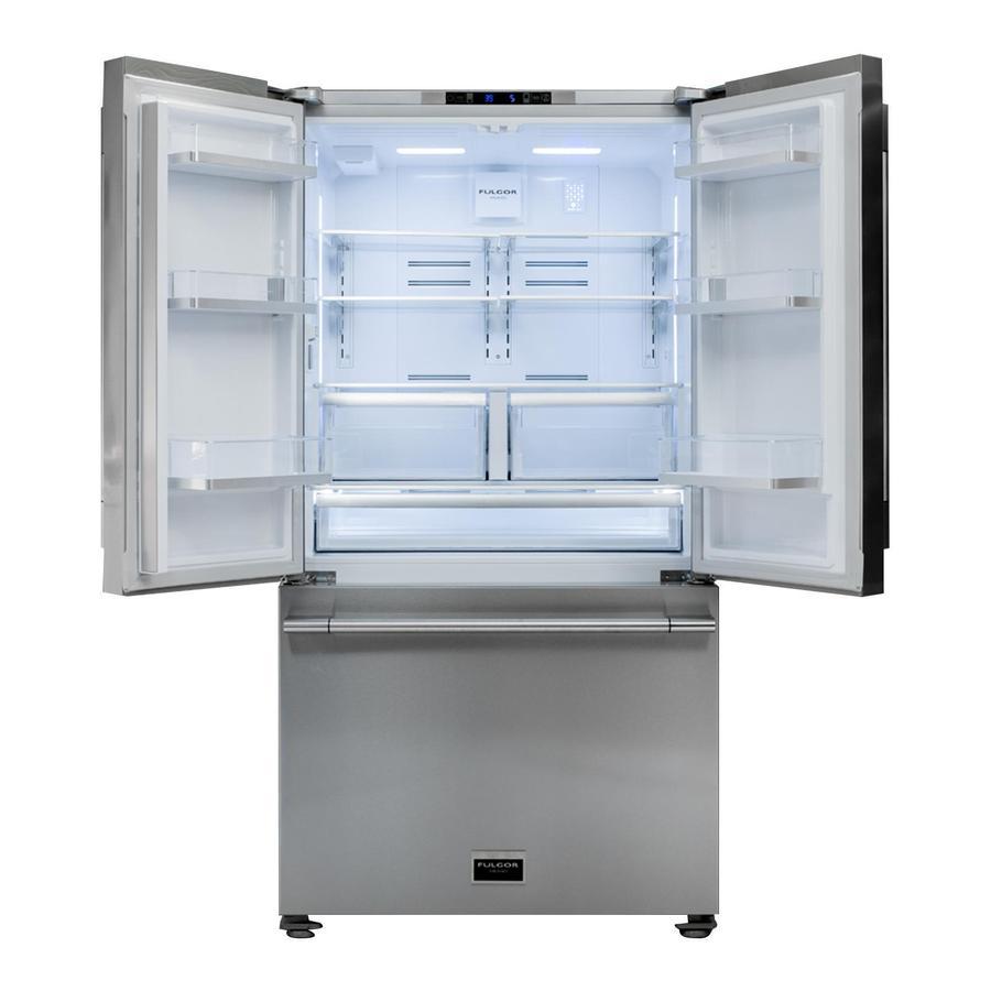 Fulgor Milano - 35.8 Inch 19.9 cu. ft French Door Refrigerator in Stainless - F6FBM36S1-E