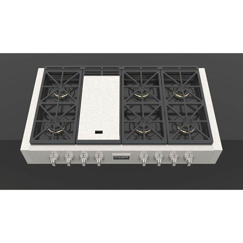 Fulgor Milano - 47.8 inch wide Gas Cooktop in Stainless - F6GRT486GS1