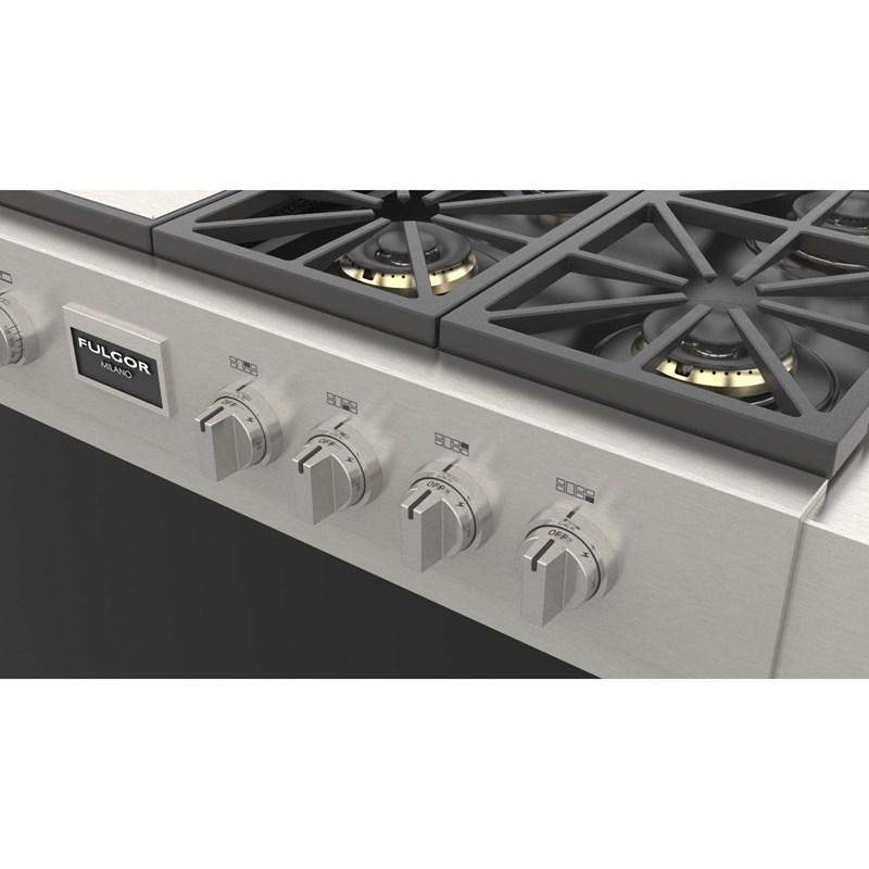 Fulgor Milano - 47.8 inch wide Gas Cooktop in Stainless - F6GRT486GS1