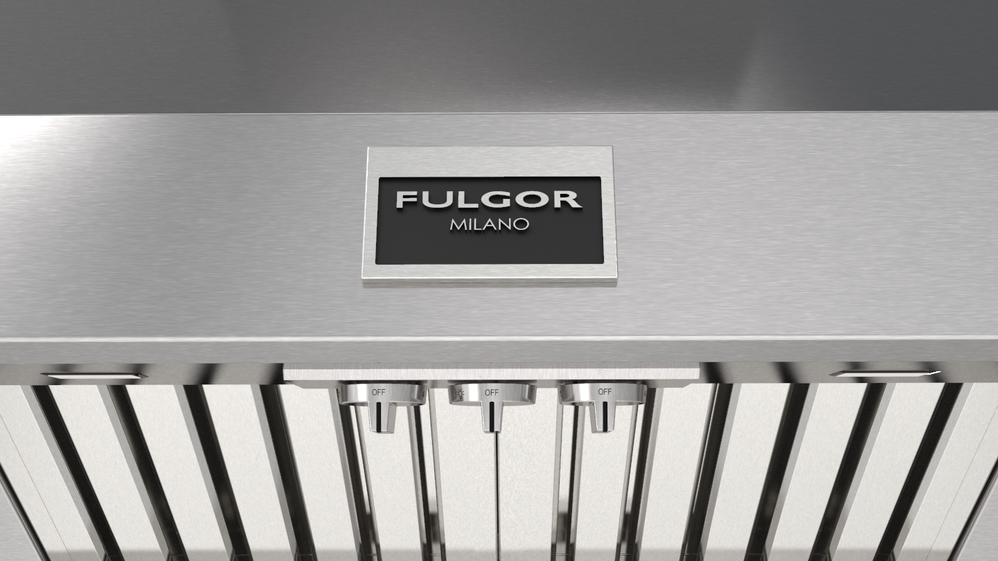Fulgor Milano - 36 Inch 1000 CFM Wall Mount and Chimney Range Vent in Stainless - F6PC36DS1