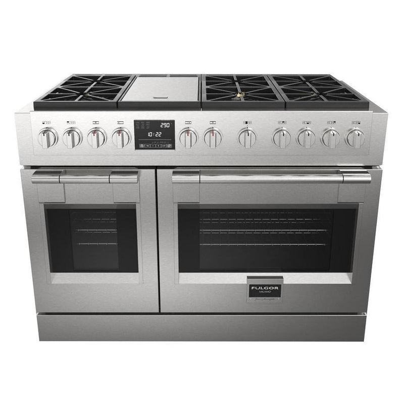Fulgor Milano - 7.1 cu. ft  Dual Fuel Range in Stainless - F6PDF486GS1