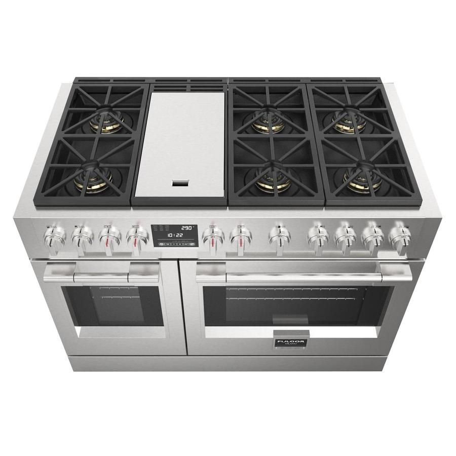 Fulgor Milano - 7.1 cu. ft  Dual Fuel Range in Stainless - F6PDF486GS1