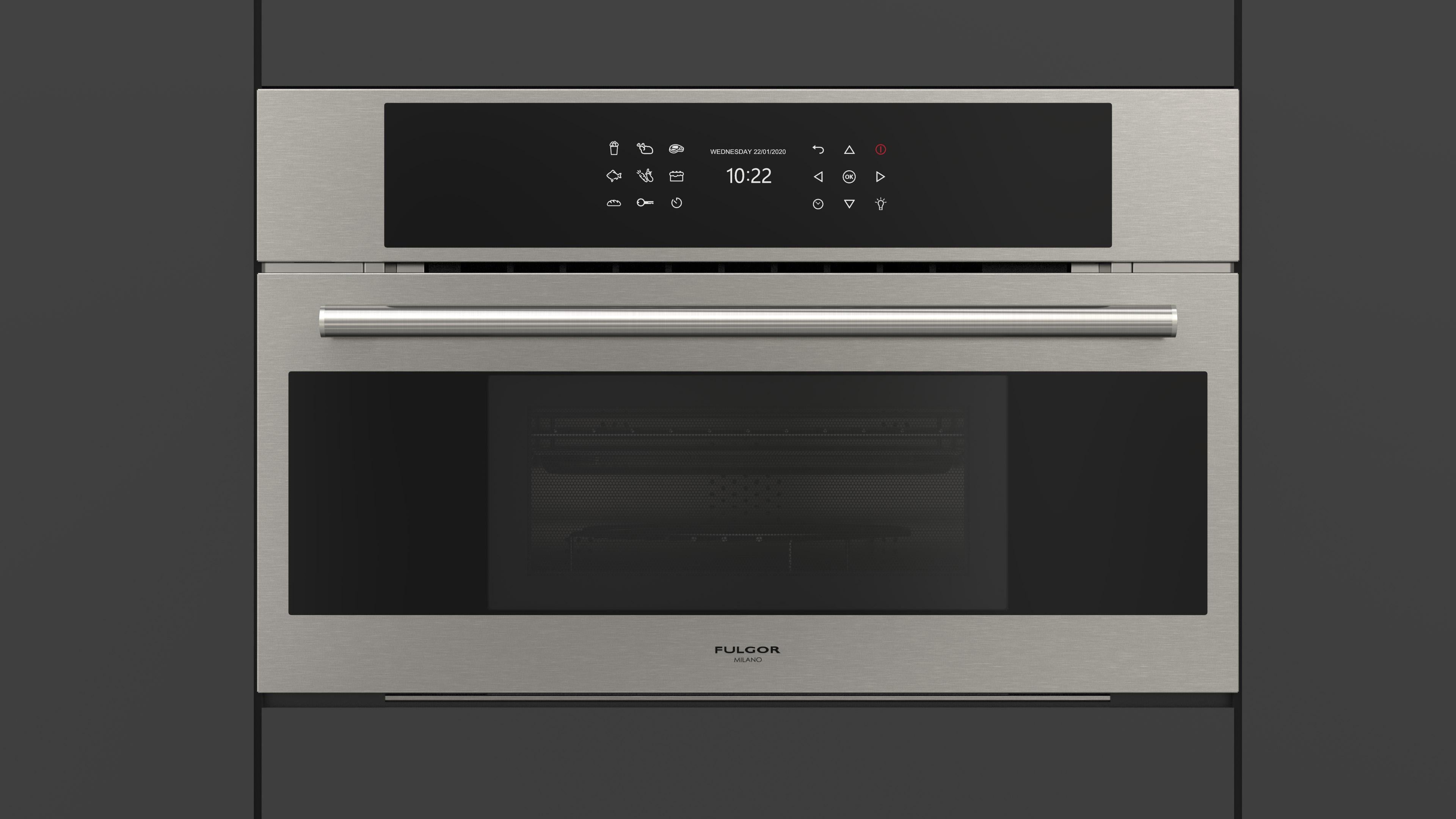 Fulgor - 1.2 cu. ft Combination Wall Oven in Stainless (Open Box) - F7DSPD30S1