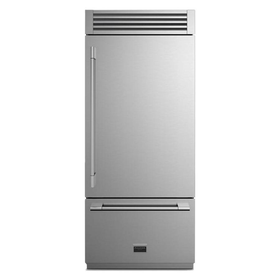 Fulgor Milano - 35.4 Inch 18.5 cu. ft Built In / Integrated Bottom Mount Refrigerator in Stainless - F7PBM36S1-R
