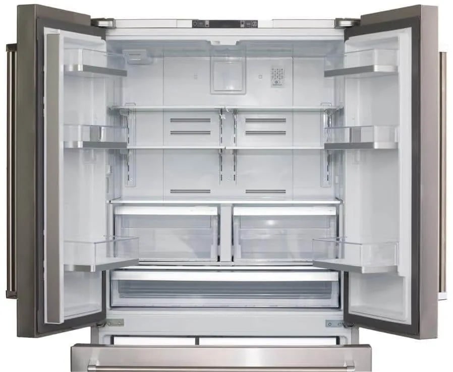 BlueStar - 35.75 Inch 19.86 cu. ft French Door Refrigerator in Stainless - FBFD360