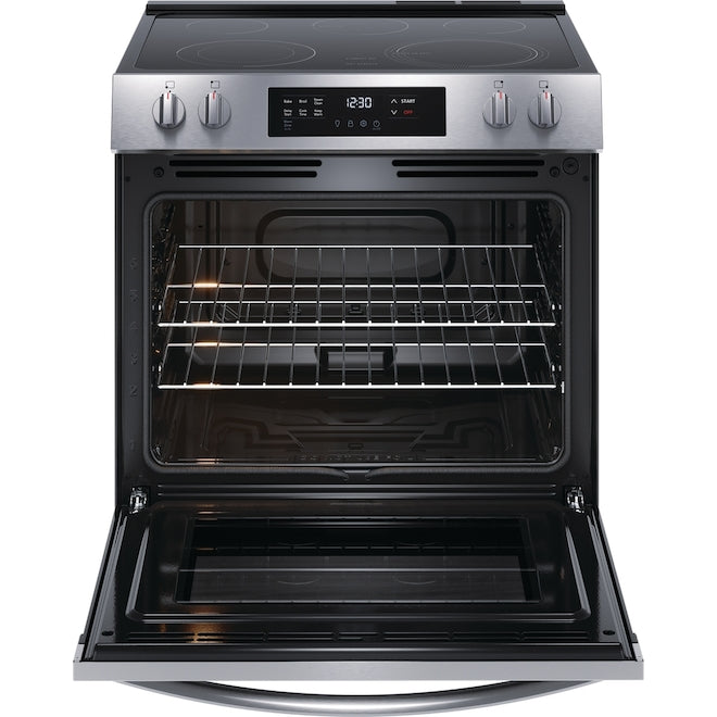 Frigidaire - 30 Inch 5.3 cu. ft  Electric Range in Stainless - FCFE306CAF