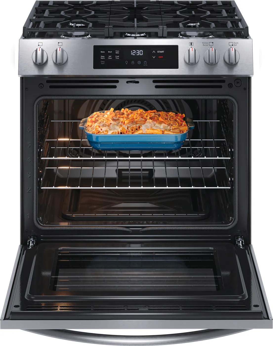 Frigidaire - 5.1 cu. ft  Gas Range in Stainless - FCFG3083AS