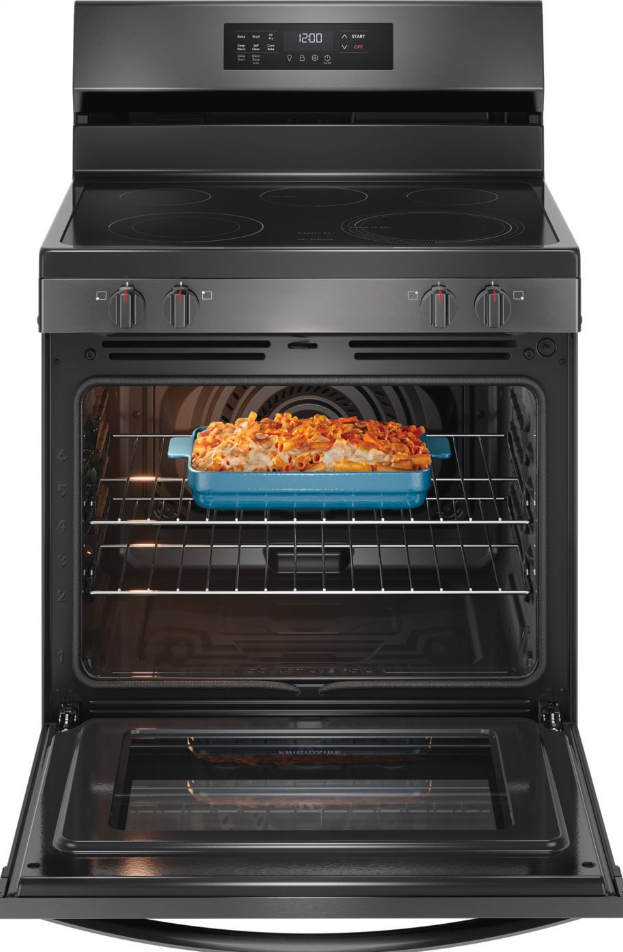 Frigidaire - 76.2 Inch 5.3 cu. ft  Electric Range in Black - FCRE308CAD