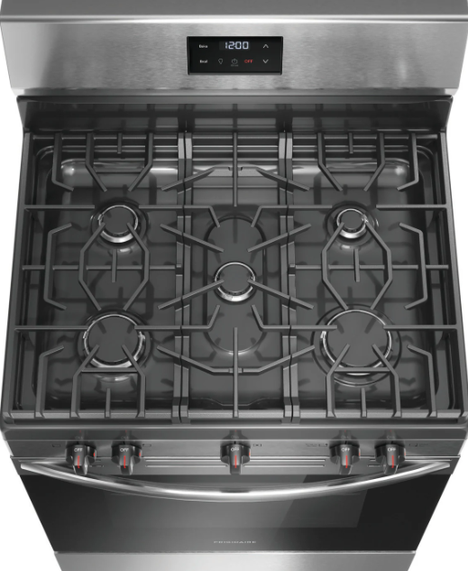 Frigidaire - 30 Inch 5.1 cu. ft  Gas Range in Stainless - FCRG3052BS