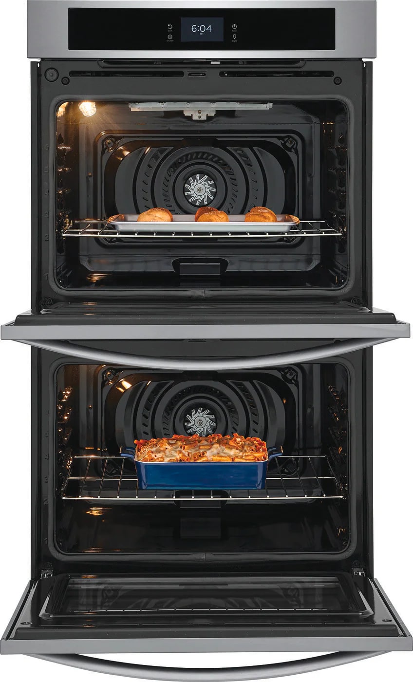 Frigidaire - 10.6 cu. ft Double Wall Oven in Stainless - FCWD3027AS