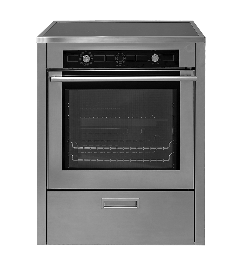 Porter & Charles - 3.8 cu. ft  Induction Range in Stainless - FEC-IR76S