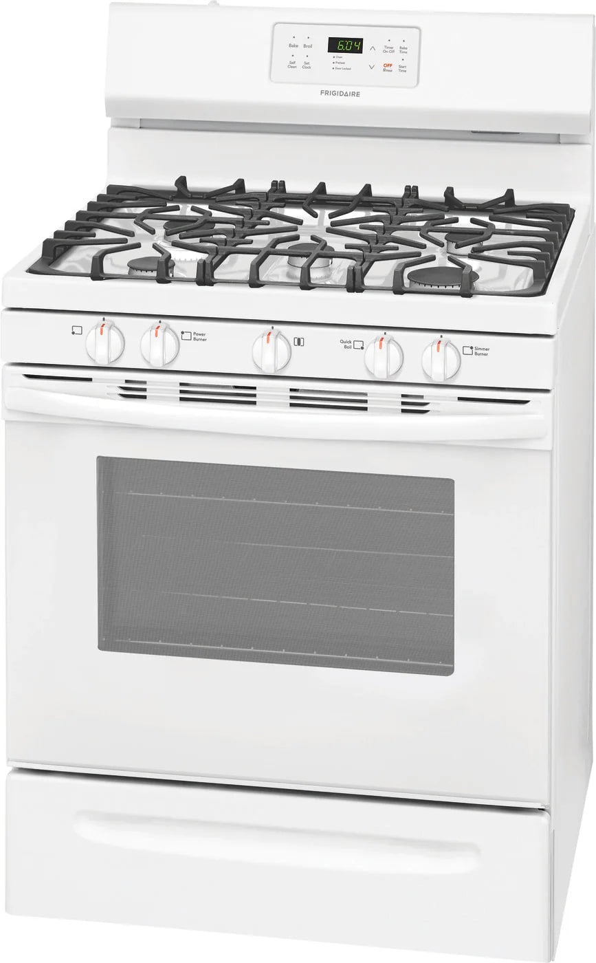 Frigidaire - 5 cu. ft  Gas Range in White (Open Box) - FFGF3054TW