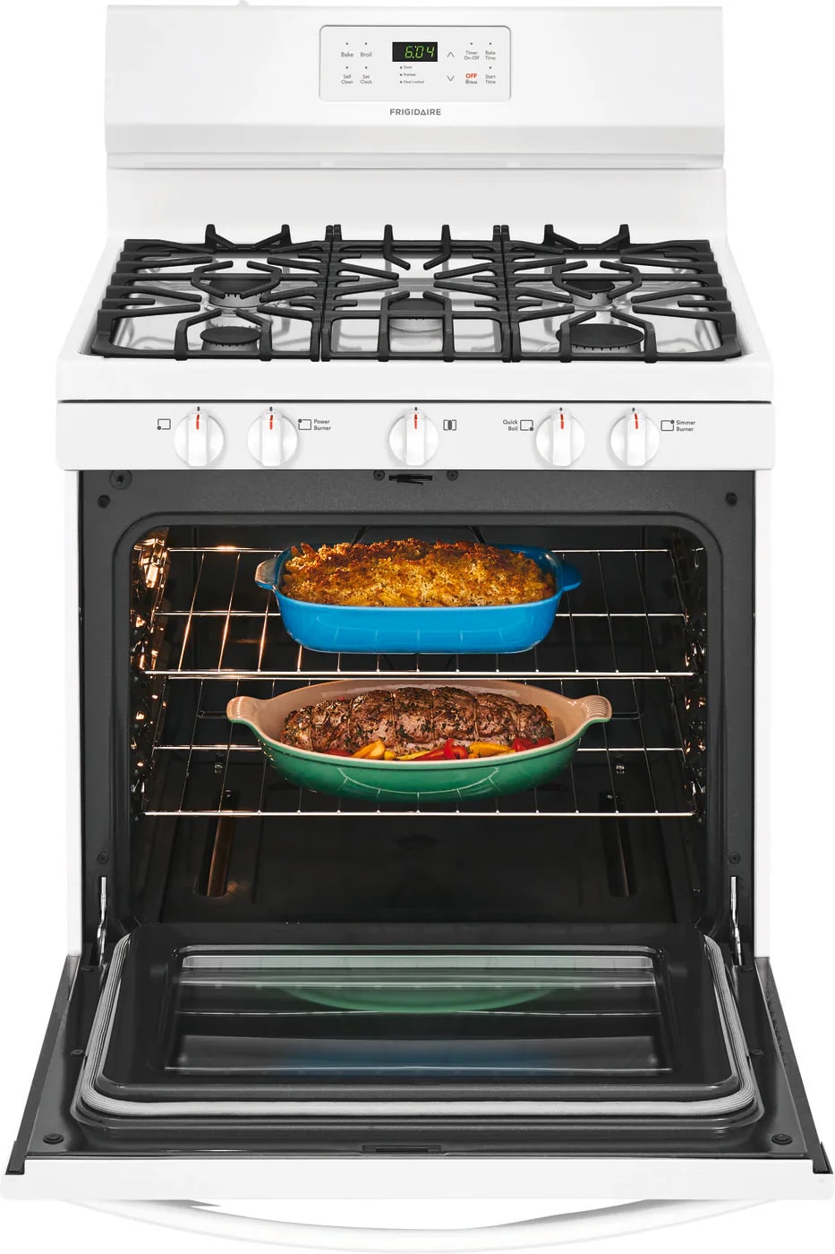 Frigidaire - 5 cu. ft  Gas Range in White (Open Box) - FFGF3054TW