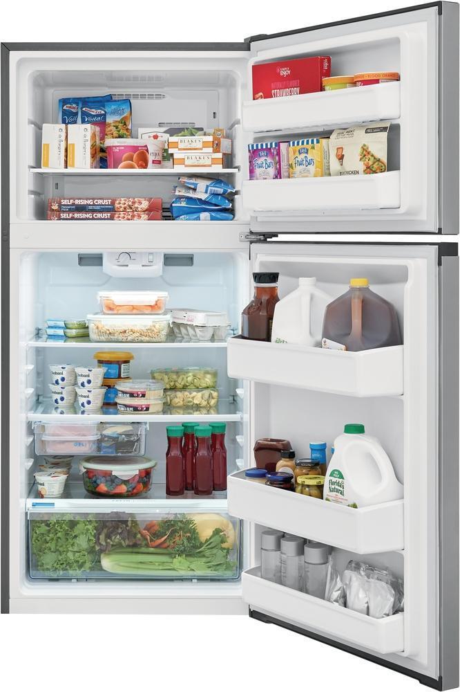 Frigidaire - 27.625 Inch 13.9 cu. ft Top Mount Refrigerator in Stainless - FFHT1425VV