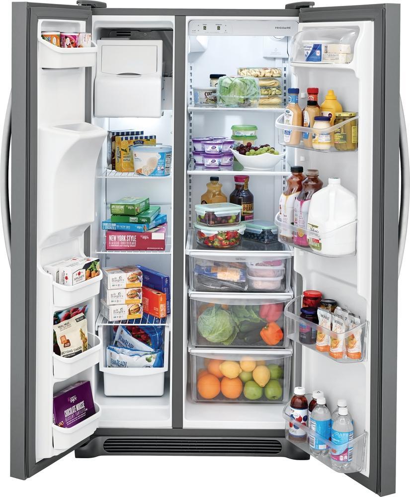 Frigidaire - 36 Inch 25.5 cu. ft Side by Side Refrigerator in Stainless - FFSS2615TS